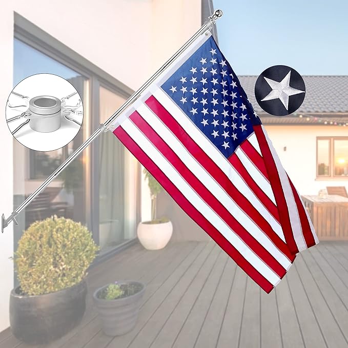 Quarut House Flag Pole Kit,Including 6Ft